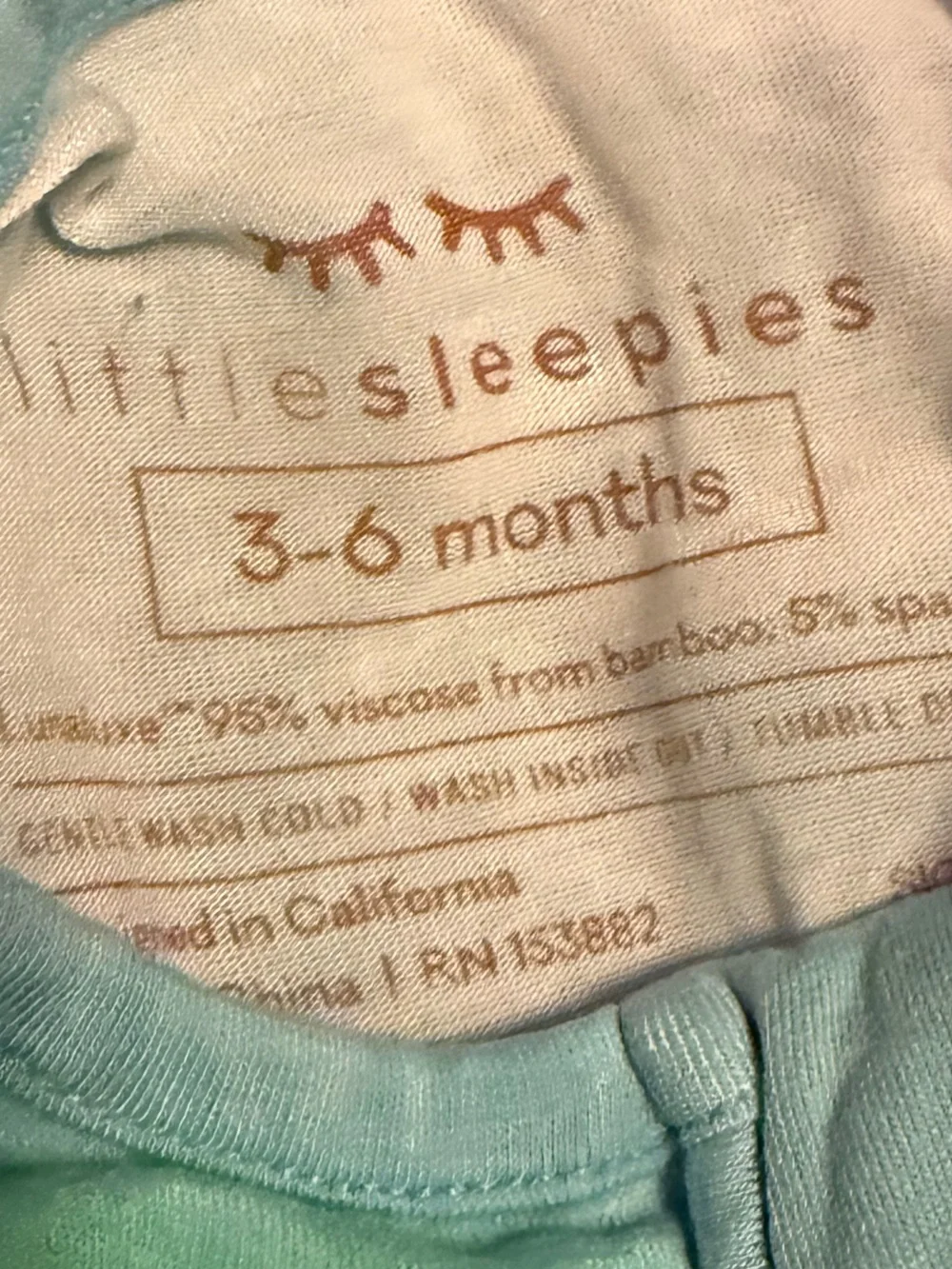 Little Sleepies Tidepool Watercolor Zippy 3-6 Months